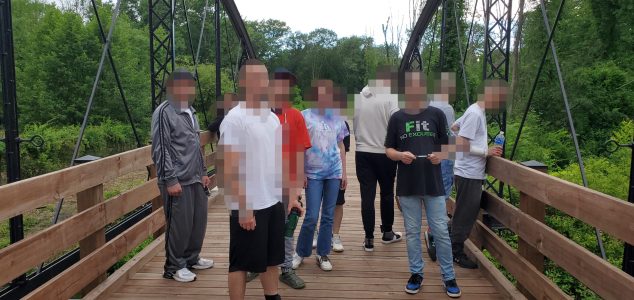 Guided nature walk promoting mindfulness and recovery at Alpine Springs residential treatment